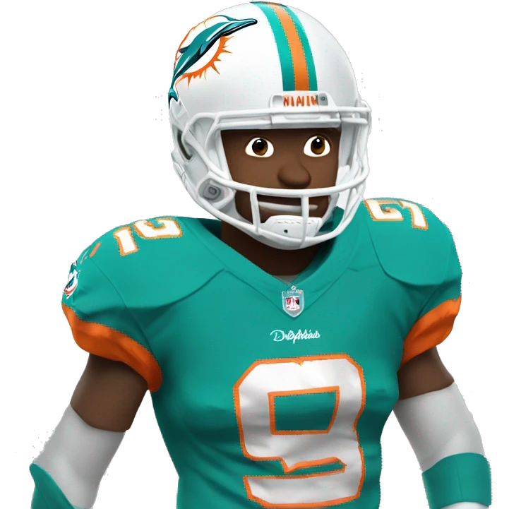 Miami dolphins football plauer emoji