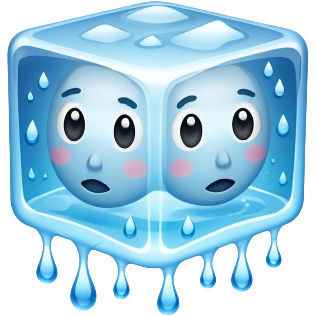 ice cube melting emoji