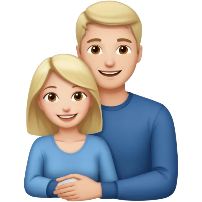Woman sitting on man’s lap emoji