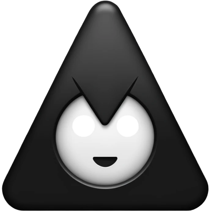 A black line down the middle on side white another side is black emoji