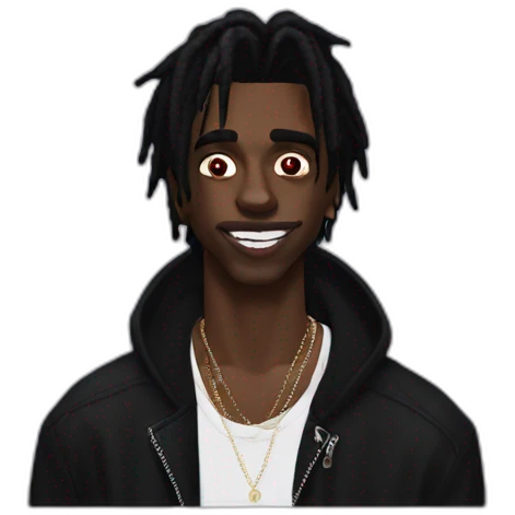 playboi carti with makeup (vampire) emoji
