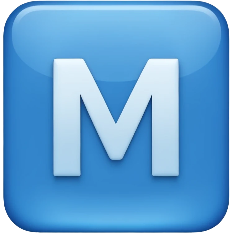 LETTER  " MA " IN SQUARE SHAPE BLUE BACKGROUND emoji