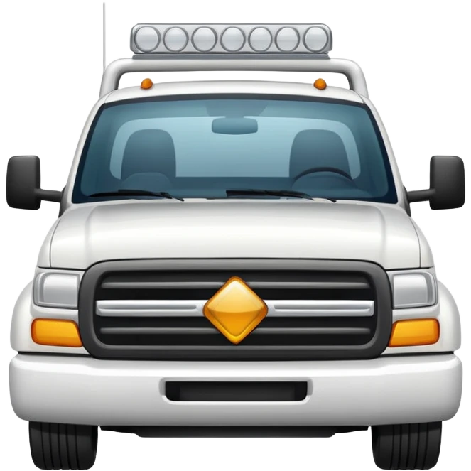 white modern pickup truck emoji