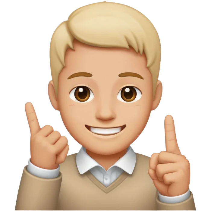 Middle finger and smiling  emoji