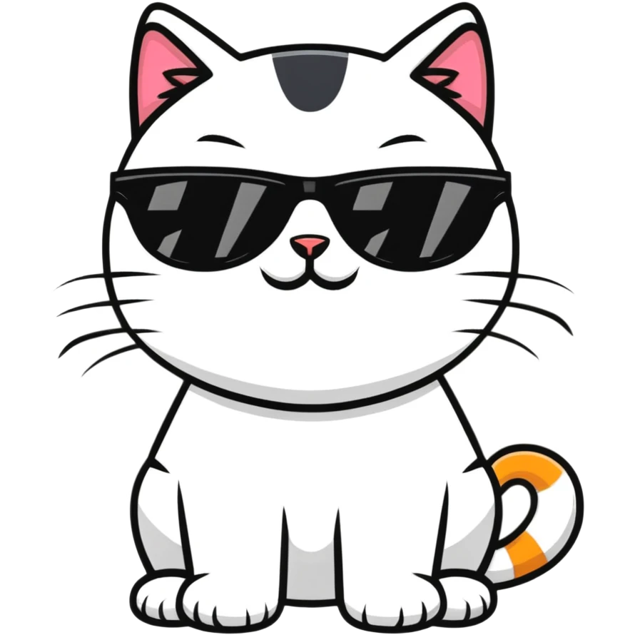 Cat with sunglasses emoji