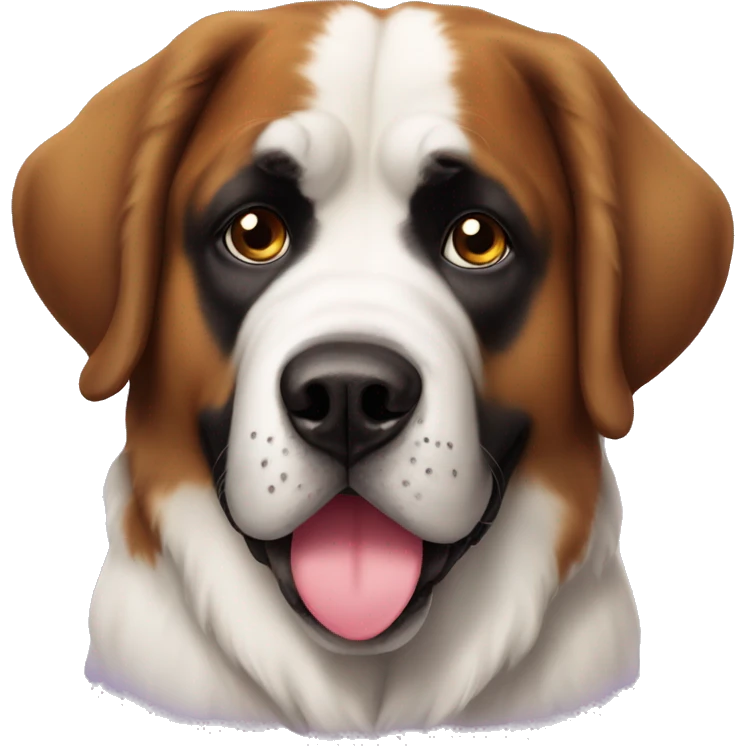 Saint Bernard with heart eyes emoji