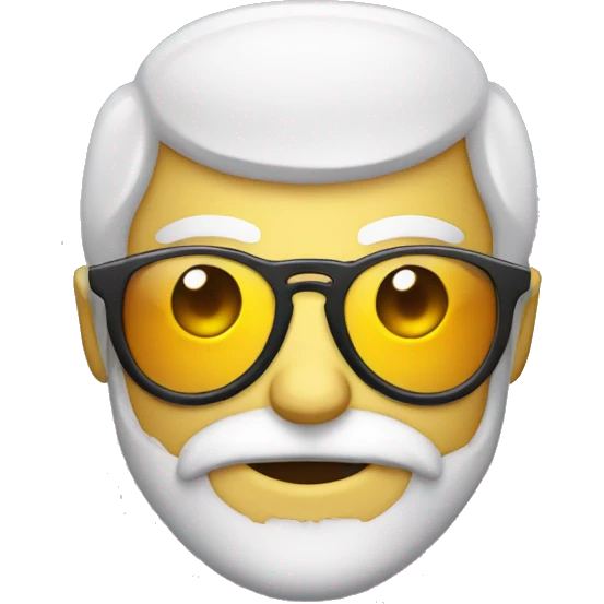 Extraterrestre con barba y gafas emoji