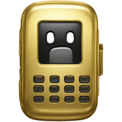 Beeper made of gold emoji