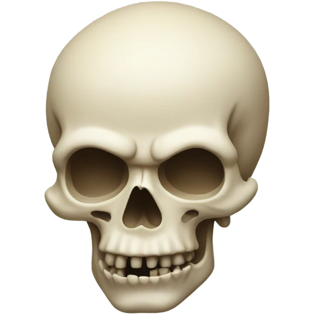 skull suprised with jaw emoji