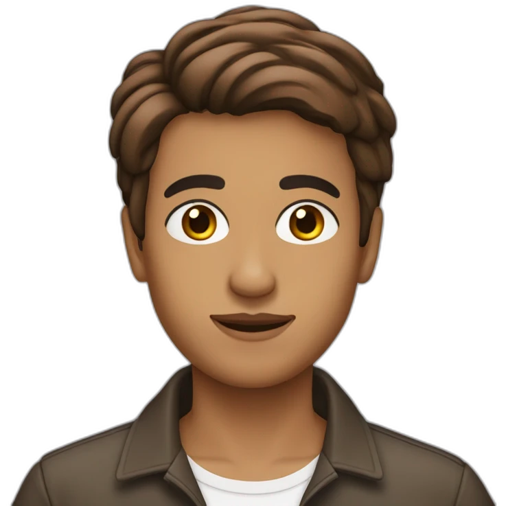 Arabic perso1n with and short brown haircut emoji
