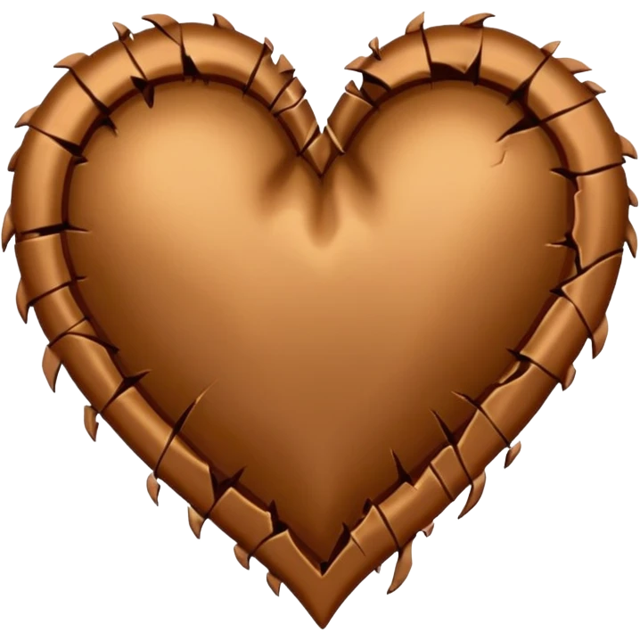 Broken Brown satin heart emoji