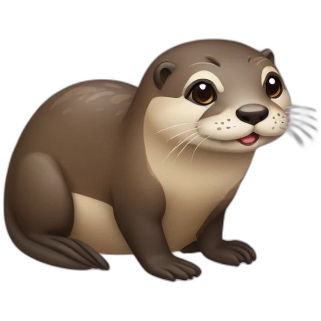 Loutre sur tortu emoji