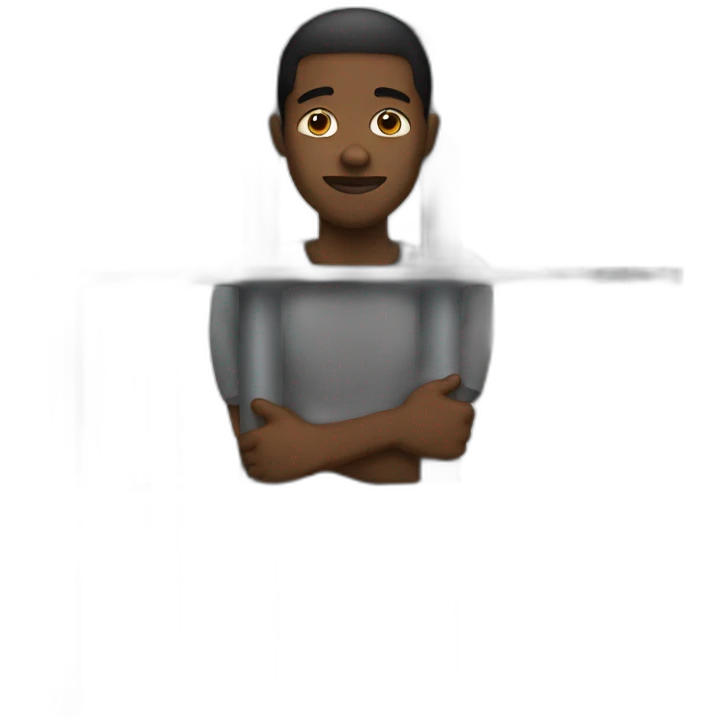 Black person in jail emoji