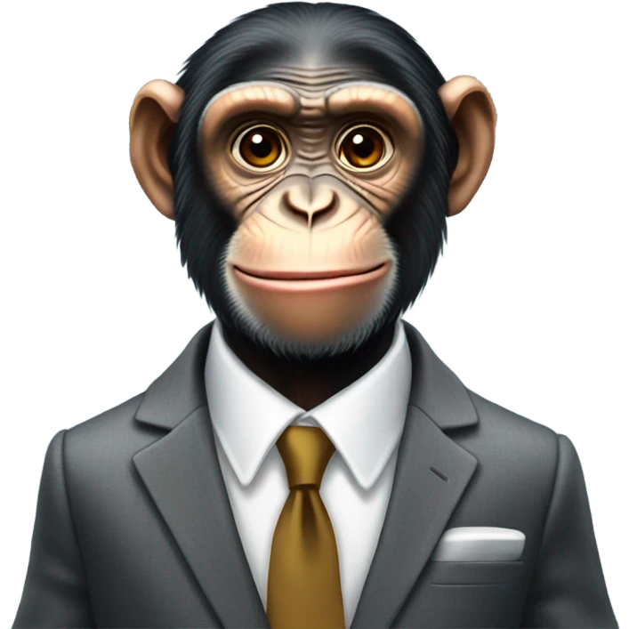 Chimpanzee in a suit emoji