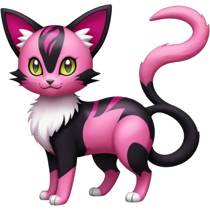 Liepard-Skitty-Delcatty-Pokémon-Fakémon-hybrid-creature (full body) emoji