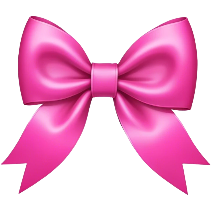 A hot pink bow emoji