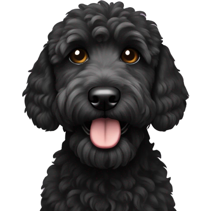 black goldendoodle  emoji