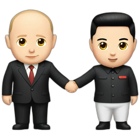 putin and kim jong-un holding hands emoji