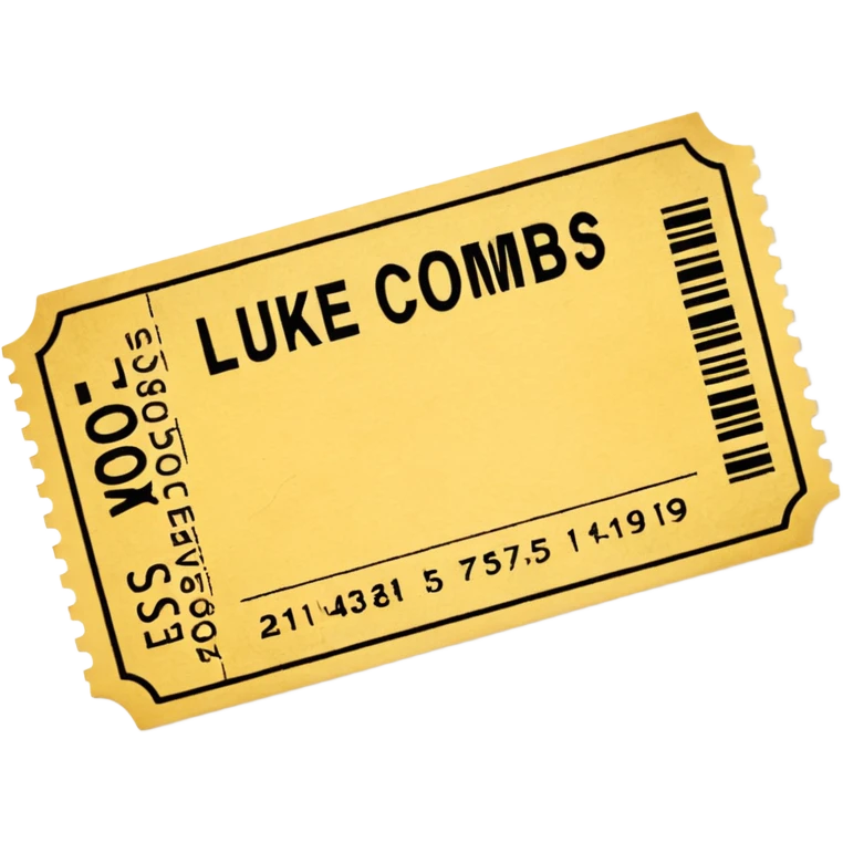 yellow luke combs concert ticket emoji