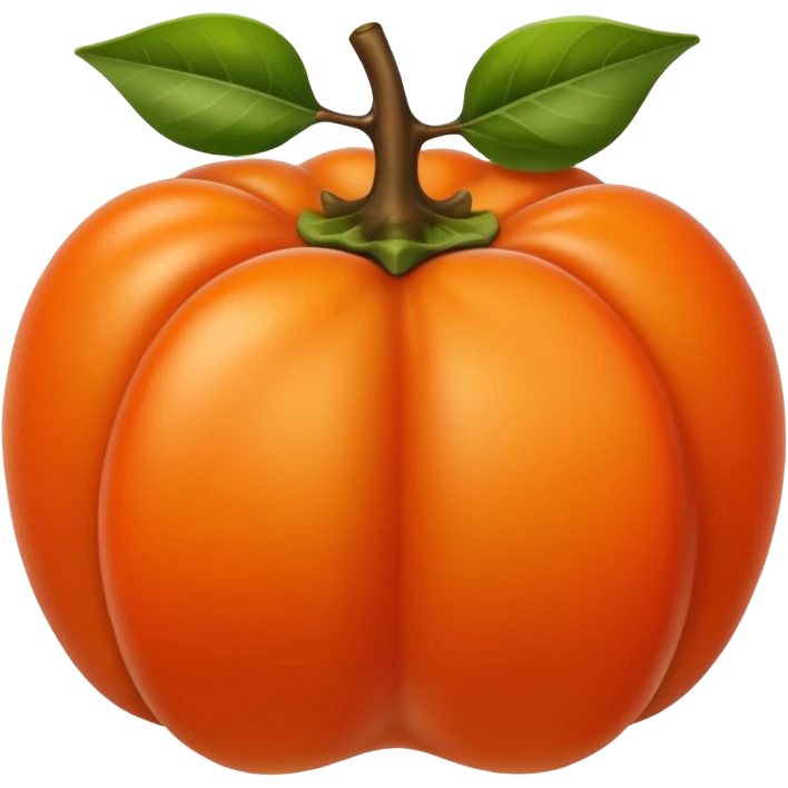 persimmon fruit smooth emoji