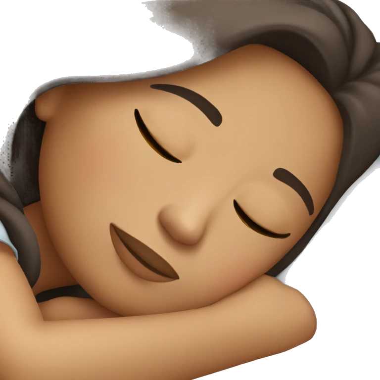 Brunette girl sleeping emoji