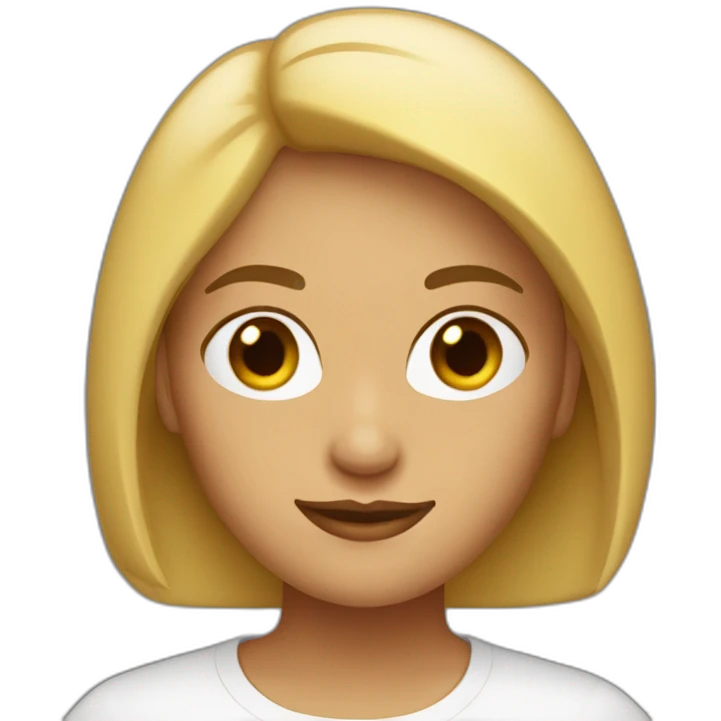 Chica 45 años rubia pelo muy corto ojos marrones emoji
