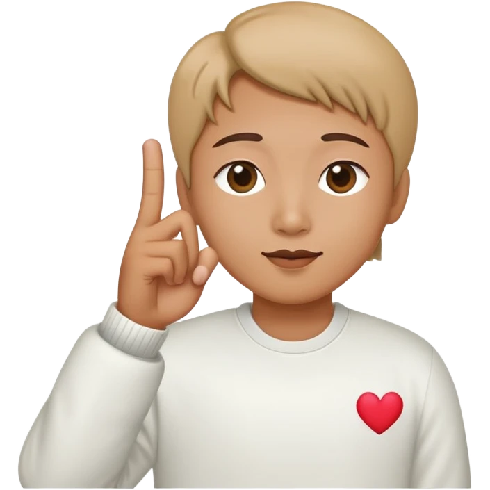 korean finger heart gesture emoji