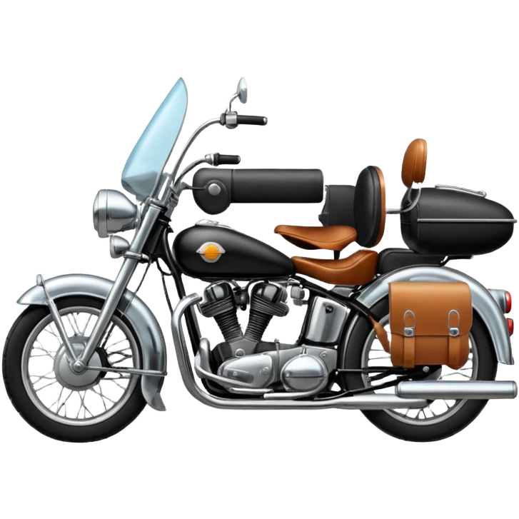 a motorcycle with a side car emoji