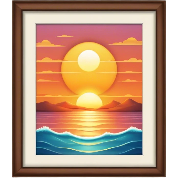 Good morning sun with sunset emoji