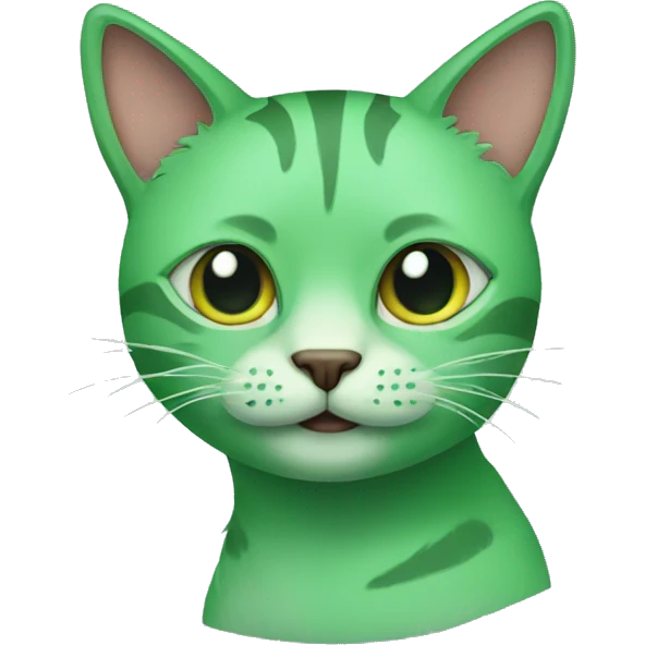 Green cat  emoji