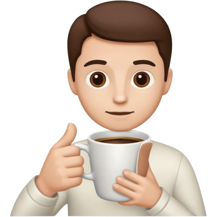 a white hand holding a cup of coffee but just the hand and the cup emoji