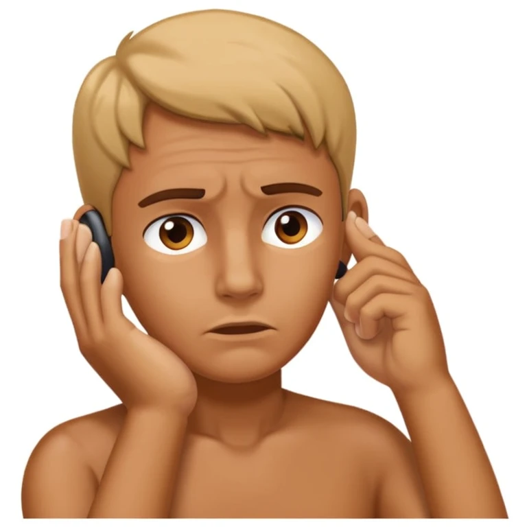 Saying sorry while holding ear emoji emoji