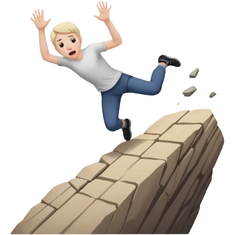 falling of a cliff emoji