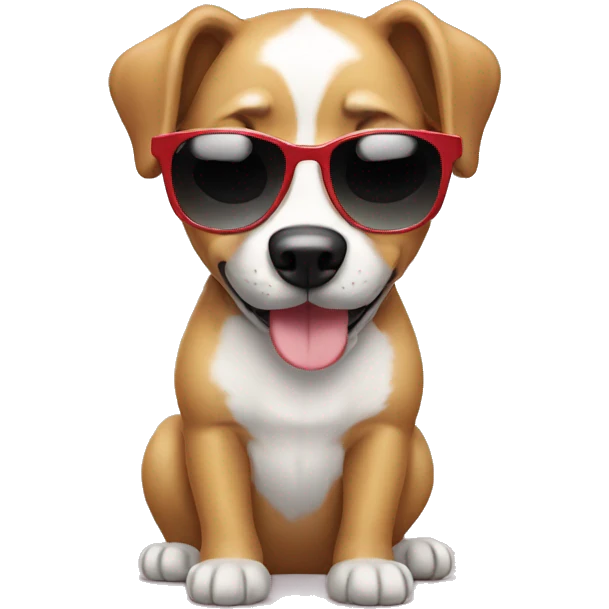 Nimmy dog with sunglasses emoji