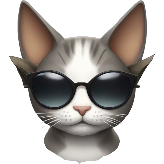 cat with bat wings and sunglasses  emoji