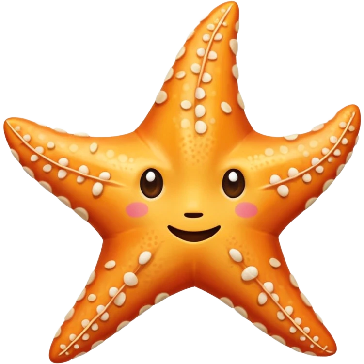 draw a starfish, sad and cheerful,  emoji