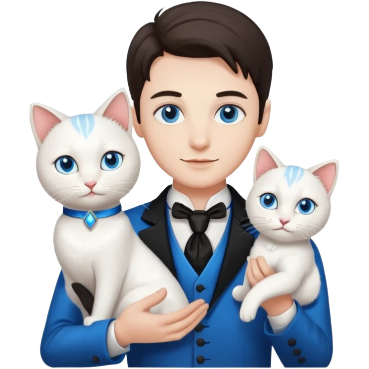 I'llmagician couple and their pet cat emoji