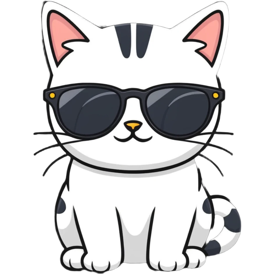 Cat with sunglasses emoji