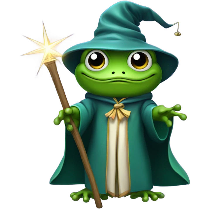 Wizard frog emoji