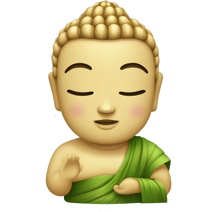 bouddha entouré bambou emoji