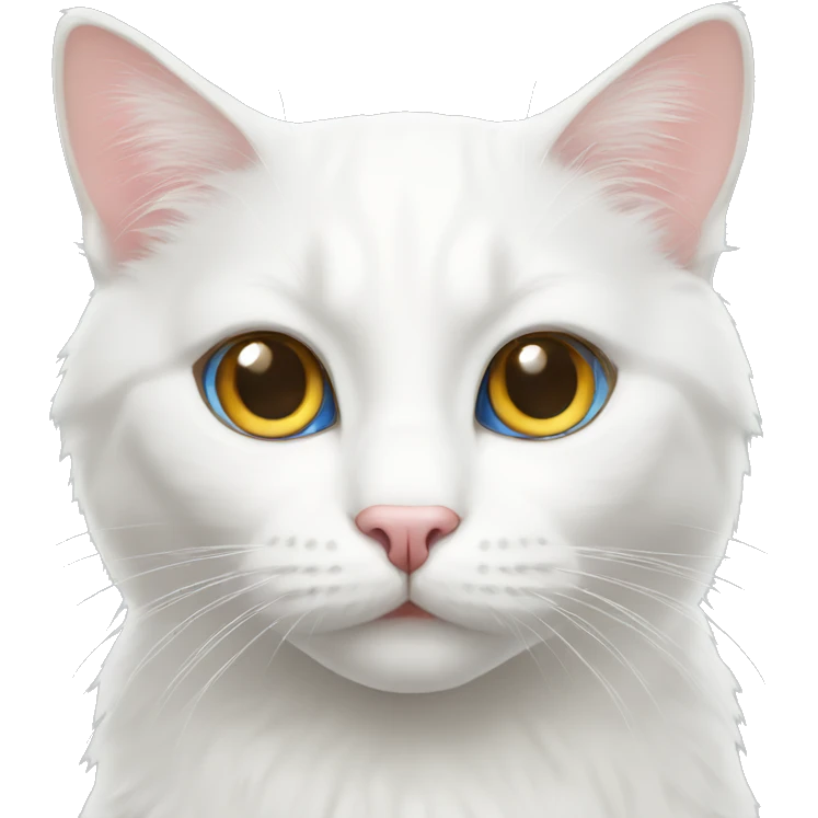 white cat with beautiful eyes emoji