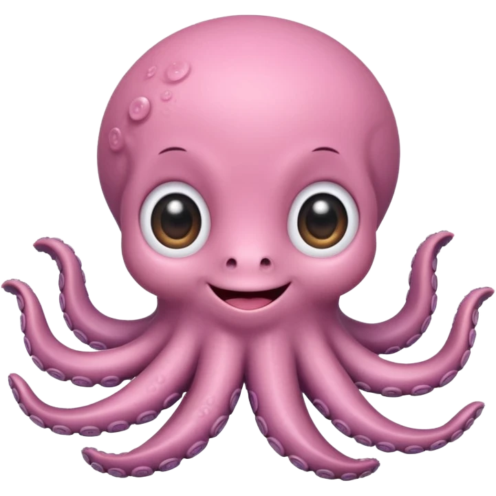 a cute baby octopus in emoji style emoji