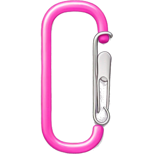 Pink paper clip emoji