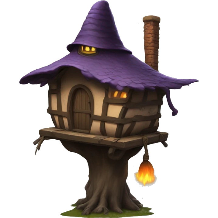 Witch cottage on chicken legs emoji