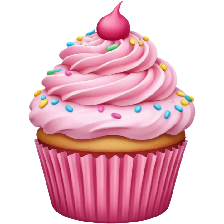 Cupcake with pink icing emoji