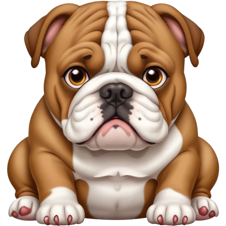 English bulldog waiting emoji