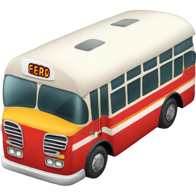 bus with footbal emoji