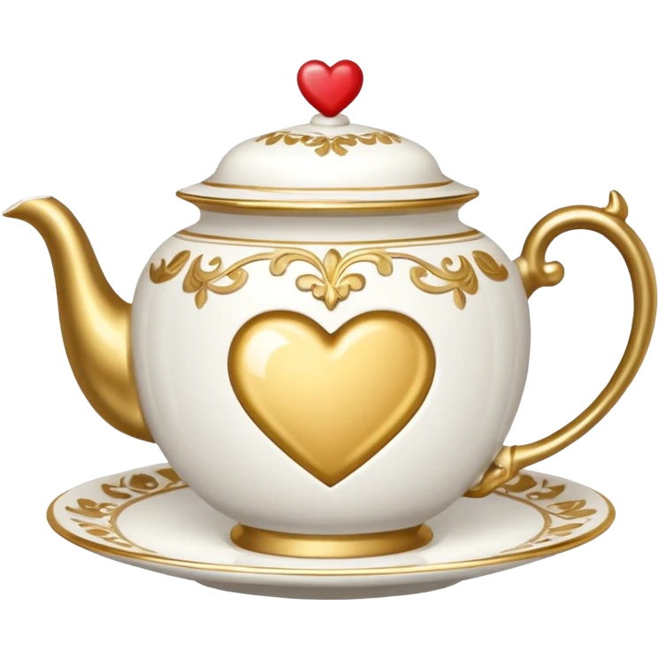 heart with a tea cup motif emoji