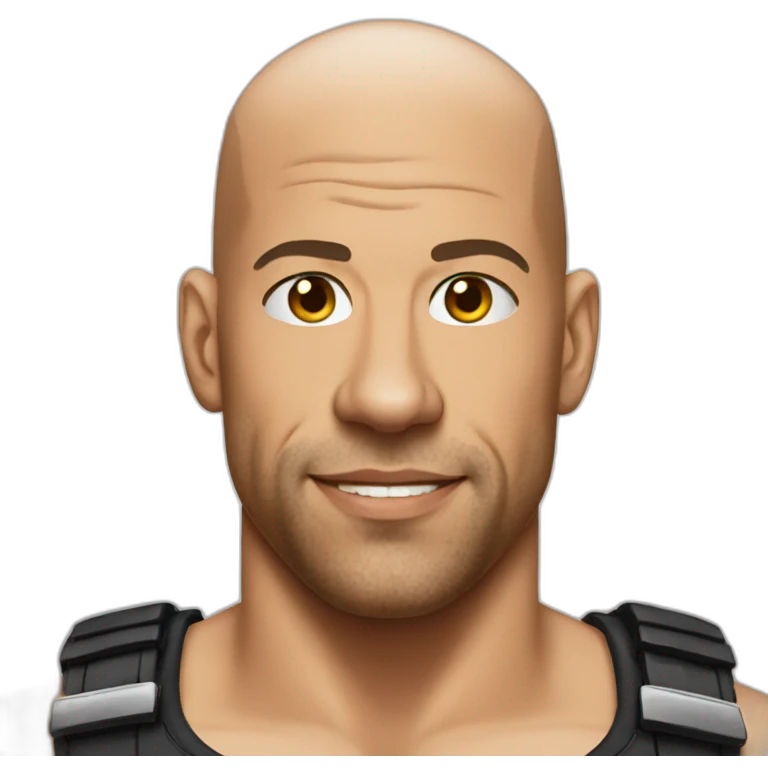 A white Vin Diesel emoji