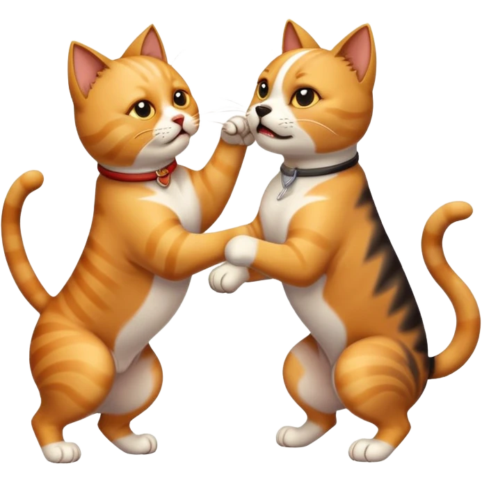 cat fighting dog emoji